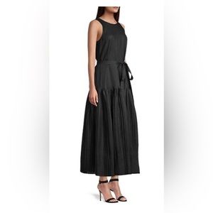 Rebecca Taylor Black Belted Drop-Waist Sleeveless Maxi Dress Sz. S